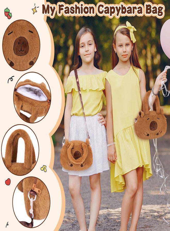 Achwishap Capybara Gifts Box,Light-up Capybara Plush Stuffed Animal for Girls 3-5 6 7 8 9 10 11+ Years,Kids Birthday Capybaras Plush Set with Capybaras Shoulder Bag Keychain Comb Jewelry for Valentine - Image 5